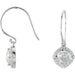 Ladies Natural Diamond Earrings — 14K White Gold