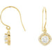 Ladies Natural Diamond Earrings — 14K Yellow Gold