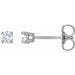 Ladies Natural Diamond Earrings (I3, G-H) — 14K White Gold