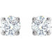 Lab-Grown Diamond Round 4-Prong Lightweight Stud Earrings - Style 1874
