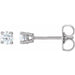 Ladies Natural Diamond Earrings (I1, G-H) — Sterling Silver