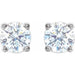 Lab-Grown Diamond Round 4-Prong Lightweight Stud Earrings - Style 1874