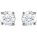 Lab-Grown Diamond Round 4-Prong Lightweight Stud Earrings - Style 1874