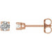 Ladies Natural Diamond Earrings (I3, G-H) — 14K Rose Gold