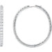 Ladies Natural Diamond Inside-Outside Hinged 42.8 mm Hoop Earrings (I1, G-H) — 14K White Gold