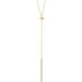 Ladies Natural Diamond Bar Y Necklace (I1, Ghi) — 14K Yellow Gold