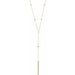 Ladies Natural Diamond Bar Y Necklace (I1, Ghi) — 14K Yellow Gold