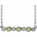 Ladies Natural Peridot Natural Diamond Bezel-Set Necklace (Si2-Si3, G-H) — Platinum