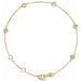 Ladies Natural Diamond Bezel-Set 5-Station 5 1/ Bracelet (I1, Ghi) — 14K Yellow Gold
