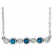 Ladies Natural Alexandrite Natural Diamond Bezel-Set Necklace (I1, G-H) — Sterling Silver