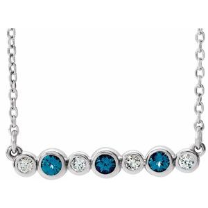 Ladies Natural Alexandrite Natural Diamond Bezel-Set Necklace (Si2-Si3, G-H) — Platinum
