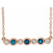 Ladies Natural Alexandrite Natural Diamond Bezel-Set Necklace (I1, G-H) — 14K Rose Gold