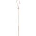 Ladies Natural Diamond Bar Y Necklace (I1, Ghi) — 14K Rose Gold