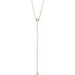 Ladies Natural Diamond Bar Y Necklace (I1, Ghi) — 14K Rose Gold