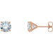 Ladies Natural Diamond Cocktail-Style Earrings (I1, G-H) — 14K Rose Gold