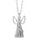 Ladies Natural Diamond Angel Ash Holder Pendant (I1-I2, G-H) — 10K White Gold