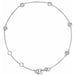 Ladies Natural Diamond Bezel-Set 5-Station 5 1/ Bracelet (I1, Ghi) — 14K White Gold