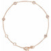 Ladies Natural Diamond Bezel-Set 5-Station 5 1/ Bracelet (I1, Ghi) — 14K Rose Gold