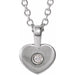 Ladies Natural Diamond Youth Heart Necklace (I1, G-H) — Sterling Silver