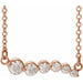 Ladies Natural Diamond Graduated Necklace (I1, G-H) — 14K Rose Gold