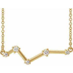Ladies Natural Diamond Constellation Necklace (I1, G-H) — 14K Yellow Gold