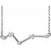 Ladies Natural Diamond Necklace Center — 14K White Gold