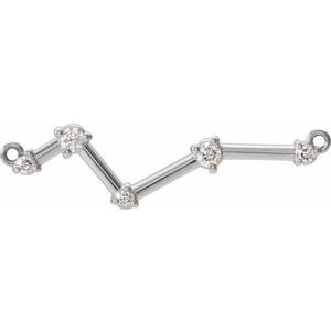 Ladies Natural Diamond Necklace Center — Platinum