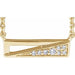 Ladies Natural Diamond Bar Necklace (I1, Ghi) — 14K Yellow Gold