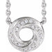 Ladies Natural Diamond Geometric Necklace (I1, Ghi) — 14K White Gold