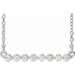 Ladies Natural Diamond Bar Necklace (Si2-Si3, G-H) — Platinum