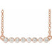 Ladies Natural Diamond Bar Necklace (I1, G-H) — 14K Rose Gold