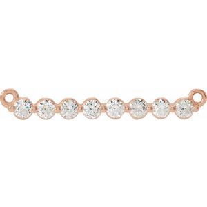 Ladies Natural Diamond Necklace Center (I1, G-H) — 14K Rose Gold