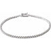 Ladies Natural Diamond Line Bracelet (I1, Ghi) — 14K White Gold