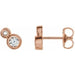 Ladies Natural Diamond Earrings — 14K Rose Gold