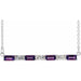 Ladies Natural Amethyst Natural Diamond Bar Necklace (Si2-Si3, G-H) — Platinum