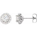 Ladies Diamond Earrings — Sterling Silver