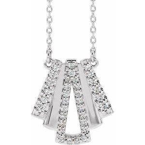 Ladies Natural Diamond Art Deco Necklace (Si2-Si3, G-H) — Platinum