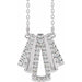 Ladies Natural Diamond Art Deco Necklace (Si2-Si3, G-H) — Platinum
