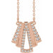Ladies Natural Diamond Art Deco Necklace (I1, G-H) — 14K Rose Gold