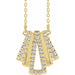 Ladies Natural Diamond Art Deco Necklace (I1, G-H) — 14K Yellow Gold