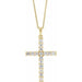 Ladies Natural Diamond Cross Necklace (I1, G-H) — 14K Yellow Gold
