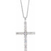 Ladies Natural Diamond Cross Necklace (I1, G-H) — 14K White Gold
