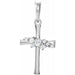 Ladies Natural Diamond Cluster Cross Pendant (I1, G-H) — Sterling Silver