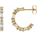 Ladies Natural Diamond 17.2 mm Hoop Earrings (SI2-I1, G-H) — 14K Yellow Gold
