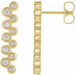 Ladies Natural Diamond Bezel-Set Bar Earrings — 14K Yellow Gold