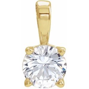 Ladies Natural Diamond Pendant (I1, G-H) — 14K Yellow Gold