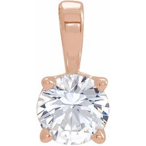 Ladies Natural Diamond Pendant (I1, G-H) — 14K Rose Gold