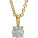 Ladies 3 mm Natural Diamond Necklace (I1, G-H) — 14K Yellow Gold
