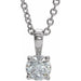 Ladies 3 mm Natural Diamond Necklace (I1, G-H) — 14K White Gold