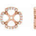 Ladies Natural Diamond Earring Jackets — 14K Rose Gold